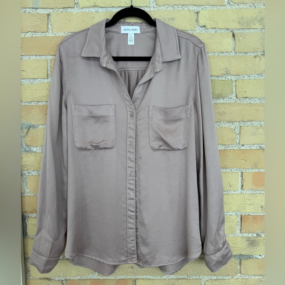Bella Dahl Pink Long Sleeve Button Down Shirt